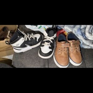 Nautica Tan and Navy Kids Sneakers